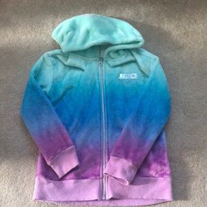 Justice zip up hoodie